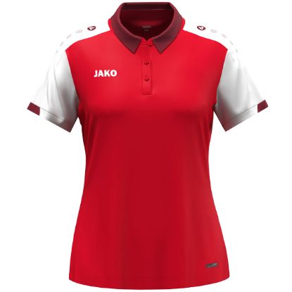 Afbeeldingen van Polo Dynamic damesmaten rood/wit/donkerrood