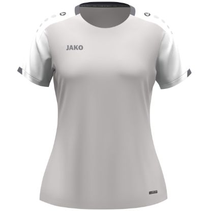 Afbeeldingen van T-Shirt Dynamic damesmaten lichtgrijs/wit/grijs